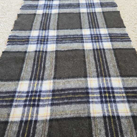 J. Crew Plaid Cashmere Scarf Dark Green Plaid - Picture 4 of 7